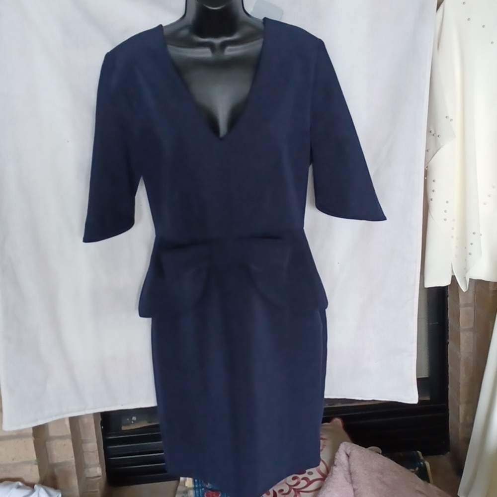 Marmuri Navy Blue Bow Dress Women size 10